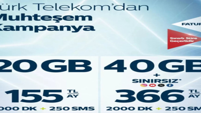 Türk Telekom'dan Burdur'a özel 3 günlük kampanya