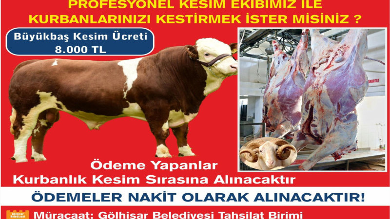 Gölhisar’da Kurban Telaşı: Belediye Ücret ve Şartları Duyurdu