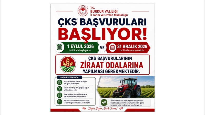 Çiftçiler Dikkat! Çks Başvuruları Başladı
